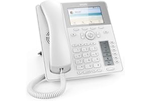 Snom D785 IP Telefon, SIP Tischtelefon Farbe + SmartScreen, 12 SIP-Identitäten, Sensorhakenschalter, Bluetooth, USB, 48 selbstbeschriftende Schlüssel (12 physische), Weiß, 00004392