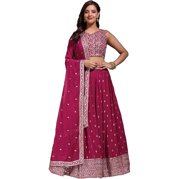 Bollywood Sari Chiffon - Traditionell Mit Blusenteil