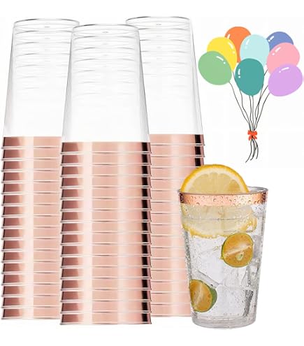 Bicchieri Di Plastica Rigida Riutilizzabili - 60 Pezzi Da 300ml, Design Glitter Argento, Per Feste E Eventi - Foto 13