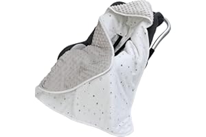 amo nenes Manta para Bebé 90 x 90 cm, Manta Saco Capazo Universal para Asiento de Coche Bebé, Cochecito, con Relleno, Adecuado para Otoño e Invierno