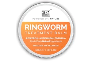 Natural Antifungal Cream for Ringworm – Fast-Acting Relief | Extra Strength Formula | 30g | Made in The UK by Sera Organics