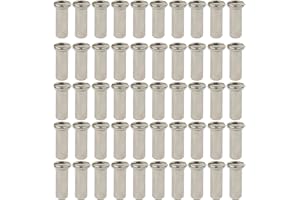 Gereiny 50PCS Brass Spoke Nipple 14G 13G 12G Mountain Road Bicycles Wheel E-bike Scooter Bike Spoke Cap Brass Bike Part Coated Silver