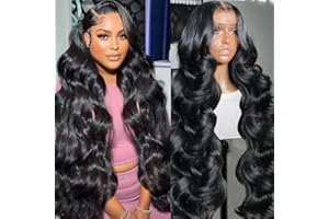 180% Denisty 13x6 Transparent Lace Front Wigs Human Hair MSGEM 20 inch Body Wave Lace Front Wigs for Black Women Pre Plucked with Baby Hair Natural Color