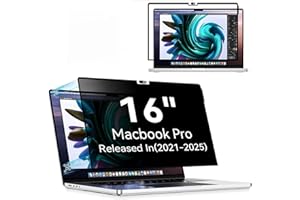 PROTESCREEN Filtre de Confidentialité pour MacBook Pro 16 Pouces (2021-2025,M1,M2,M3,M4),Amovible Protection Ecran Filtre Anti Espion Lumière Bleu Reflet,Laptop Privacy Screen pour Mac Pro 16
