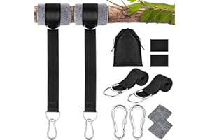 SPORWAY Fixation pour balançoire, hamac - Fixation pour fauteuil suspendu - Kit de fixation pour arbre de balançoire - Kit de fixation pour balançoire - Charge maximale : 1000 kg - 2 m