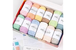 HELLO YARN Hello 100% Cotton 12 Ball Yarn Pack - Pastel