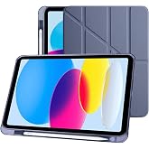 Klasse Apple iPad 10.9 in&ccedil; 2022 10. Nesil Uyumlu Smart Kılıf, Apple Pencil Kalemlikli, Trifold, Esnek, Mat, Darbeye Tam Dayan