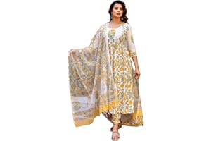 KARTUTVA Kurti Set für Damen mit Dupatta Indian Party Wear Kurta Tops mit Hose Hose Set