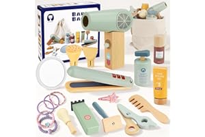 ZUSUZU Set Parrucchiera Bambina,Set da Parrucchiere per Bambini,Kit Parrucchiera Bambini con Asciugacapelli Piastra per Capelli Pettine Specchio,Set da Gioco Parrucchieri per Bambinis 3 Anni+