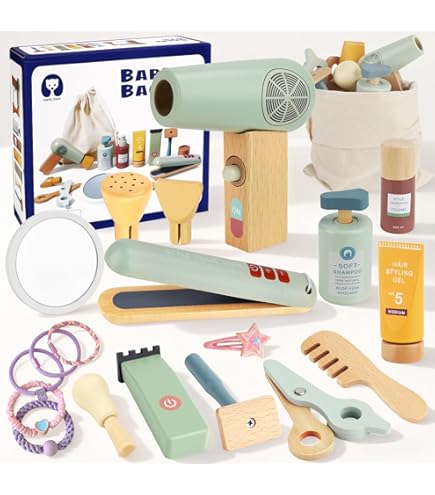 Ensemble Jeu Salon Coiffure Enfants Salon De Coiffure Pour Enfants, Coiffeur Et Trousse De Maquillage, Set De Beauté Pour Seche Cheveux Enfant Jouet - 4