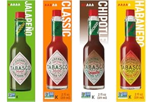 ‎TABASCO TABASCO 4er Saucen Bundle, 4 * 60ml, 4 Glasflaschen Chili-Sauce, 100% natürlich