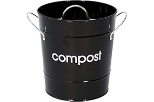 Premier Housewares 0510014 Bac à Compost en Acier Galvanisé Noir