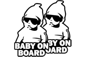 TOTOMO # ALI-019 (Set von 2) Aufkleber Aufkleber Sicherheit Vorsicht Zeichen für Car Windows - Carlos aus dem Hangover lustige Aufkleber Autoaufkleber