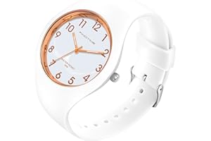 FINDTIME Montre Femme Jelly Bonbons Couleur Coloré Femmes Montres Analogiques Quartz Femme Montre avec Bracelet Silicone Étanche Montre de Sport pour Fille Enfant Garçon Montres Enfants