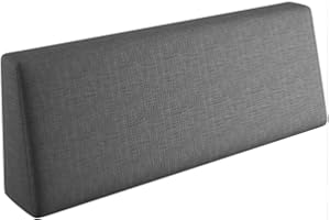 sunnypillow Palettenkissen für Gartenmöbel - Rückenkissen 120x40x20/10cm - Rückenpolster für Bett und Sofa - Palettenpolster für Palettenmöbel - Lounge Kissen mit abnehmbarem Bezug Anthrazit