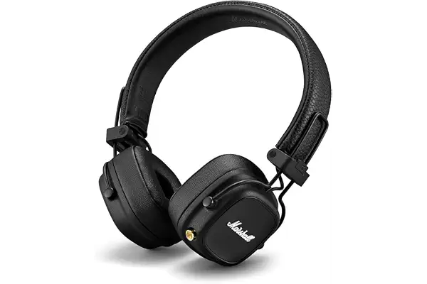 Marshall Auriculares supraaurales Bluetooth Major IV, inalámbricos, plegables, más de 80 horas de reproducción inalámbrica, negros