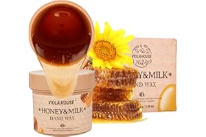 VIOLA HOUSE Maschera Esfoliante per Mani - Cera Peeling Trattamento Intensivo per Mani Screpolate, Secche e Invecchiate | Idratazione Profonda con Miele & Latte,150g