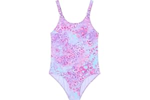 Ewbob Girls One Piece Swimsuit Swimwear Swimming Costume Beach Bathing Suit for Kids Age 5-14 Years