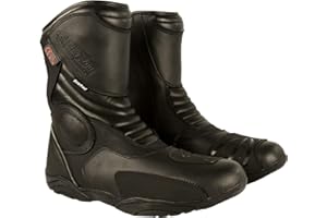 Zerimar Botas Piel Moto | Botas Moto | Botas Motocicleta de Cuero | Botas de Moto Proteccion