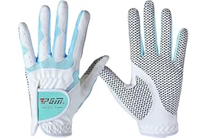 Guantes de golf PGM para mujeres, 1 par (4 opciones de color), sistema de agarre mejorado, fresco y cómodo