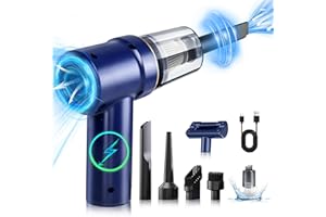 Lottsall Handstaubsauger Akku, 3 in 1 Staubgebläse Mini Staubsauger Auto, Handstaubsauger Kabellos für den Büro, Tastatur Reinigung, Haus