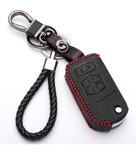 OFFCURVE Etui A Cle Voiture Coque Clé, Étui à Clés Couvre Clef Cache Clef 3 Boutons Compatible Avec VW Volkswagen Polo Golf 4/5/6 Multivan T5 Caddy