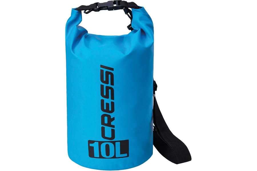 CRESSI Dry Bag Zaino Impermeabile in Resistente PVC con Chiusura Roll-Top, Tracolla e Zip, Ideale per Spiaggia, Immersioni, S