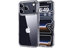 HOOMIL Crystal Clear Hülle für iPhone 17 Pro, Anti Gelb Durchsichtig Handyhülle Stoßfest Schutzhülle - Transparent