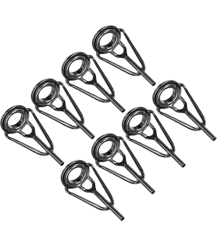 Buis Dia Hengel Tips Reparatieset, Roestvrij Staal Zwarte Gids Ring voor Vissen (Maat : 3.8mm Buis Dia Hengel Tips Reparatieset, Roestvrij Staal Zwarte Gids Ring voor Vissen (Maat : 3.8mm