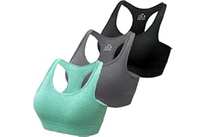 HBselect Set da Reggiseno Sportivo Donna Assorbente Reggiseno in Pizzo Bra Donna Morbido e Traspirante Reggiseno Senza Ferretto e Senza Cuciture Reggiseno Sportivo con Imbottito