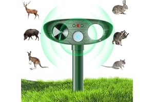 SOKTNEU Repellente per Gatti, Dissuasori per Talpe a Ultrasuoni, Dissuasori per Piccioni, Ultrasuoni Solare Repellente Gatti Repeller per Piccioni, Adatto per Giardini, Prati