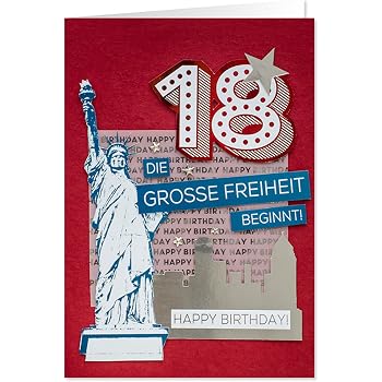 XXL Geburtstagskarte Zum 18. – A4 Format, Inkl. Umschlag, Aufwendig Gestaltet – Perfekt Für Den Besonderen Tag