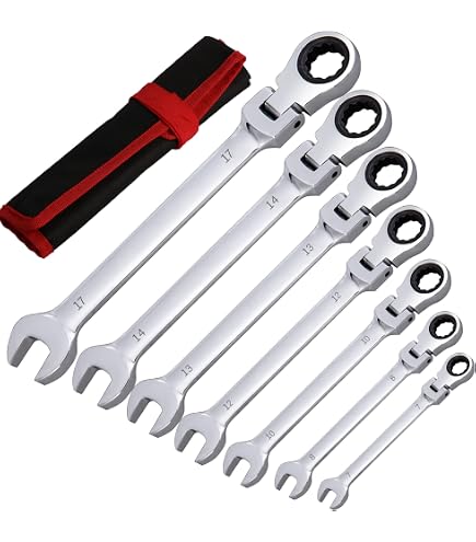 Cricchetto Tubolare Da 13 Mm, Testa Flessibile, Metrica, Olio, Flessibile, Doppia Estremità Aperta, Cricchetto, Chiave A Percussione - 4