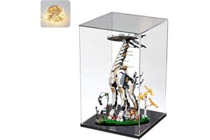 ELEPURE Acryl Vitrine Klar für Lego Actionfiguren Funko Pop Modell Skulptur Transparenter Plexiglas Display Box für Sammlung Staubschutz Anzeigekasten für Aufbewahrungsspielzeug【Schwarz,25×25×40cm】