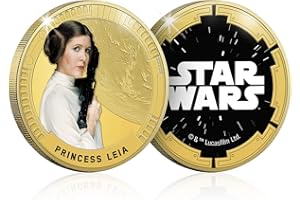 FANTASY CLUB Star Wars Episode IV - VI Trilogie Originale - Princesse Leia - Edition limitée de pièces commémoratives en Or de Collection / Médaille