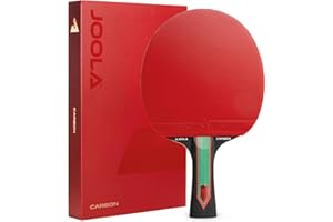 JOOLA Raquette de tennis de table RED Carbon Control - Raquette de tennis de table en carbone avec revêtement Vizon et boîte magnétique