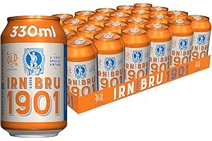 IRN-BRU 1901, 24 Pack A Very Special Vintage Recipe, No Caffeine, Full Sugar, Taste The First Ever IRN-BRU Recipe - 24 x 330ml Cans