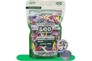 Puraflora Traveldose x Aktivkohlefilter 6mm 500Stück Xtra Slim Size Aktivkohlefilter x aktivkohlefilter slim