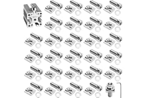NAEBRO M8 Écrous en T 30 Pcs 3030 Series Écrous à Rainure en T, Écrous Coulissants en T en Acier Carbone, M8 Écrous de Marteau pour Imprimante 3D CNC Aluminium Profile Extrusion Slot 30 Series