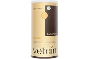 ‎VETAIN VETAIN Vegan Protein Pulver - Vanille - 21g Protein pro Portion - 600g - Fünf Premium Protein Quellen - Ohne Allergene & Süßungsmittel - produziert & laborgeprüft in Deutschland