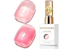 Senvenski Jelly Gel Nagellack, 15ml Genomskinliga Naturliga färger UV LED Nail Art Kit Professionell manikyr hemma Gel Polish