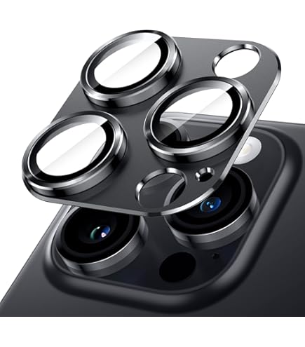 Pellicola Fotocamera AiMok Con Cristalli Per IPhone 14 Pro/14 Pro Max - Protezione Lente In Vetro Temperato E Alluminio (Argento)