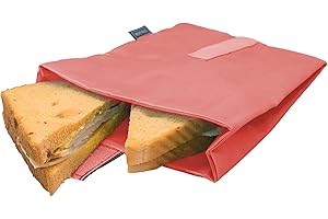 NERTHUS FIH 871 Bolsa para Sandwich XL Reutilizable Coral, ecológica, Adaptable, facil de Limpiar y Apta para Lavadora
