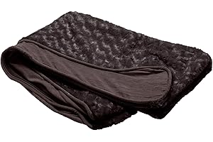 FurHaven Copertura di ricambio per lettino per cani ultra felpata in pelliccia sintetica e pelle scamosciata, lavabile in lavatrice, cioccolato, Jumbo (XL)