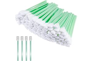 BASTOUR Bâtonnets de Nettoyage en Mousse Tiges de Nettoyage en Mousse Sans Poussière Tampons de Nettoyage en Mousse Bâton Éponge pour Imprimante à Jet d'Encre Tête d'Impression, Caméra, Lentille Optique,30pc