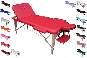 FLOREO POLIRONESHOP VENERE Lit portable et pliable professionnel pour massages, soins esthétiques, physiothérapie, épilation, manucure et pédicure