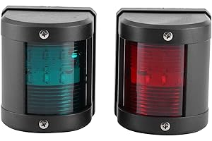 Yctze coppia luci di via led osculati navigazione per barca Coppia spie segnalazione IP66 LED rosso verde spia yacht barche marine 12V Fanale a posteriore Lampada Marine Luci poppa guida F5v340