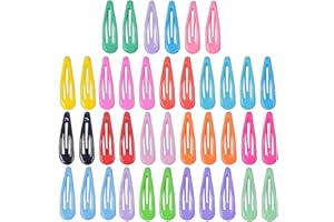 KZNKZN 50Pcs 5CM Kids Barrettes Girls Hair Clips，Colorful Metal Snap Hair Clips, Non-slip Small Hairpins Hair Barrettes Hair Accessories for Toddlers Baby Litter Girls Kids(Random Color)