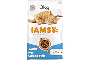 IAMS Adult Complete Dry Cat Food Ocean Fish 3kg - Supports Strong Immune System