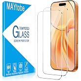 MAYtobe 2 Pack Screen Protector for iPhone 17 Pro Max | Tempered glass scratch-resistant, anti-fingerprint, bubble-free, 9H h